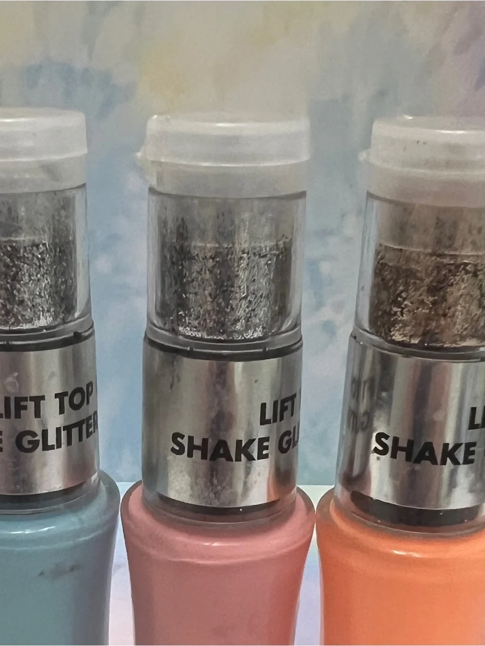 Vintage Paint N Shake Glitter & Nail Color 3 Pc Set